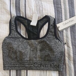 Calvin Klein Charcoal Racerback Bra